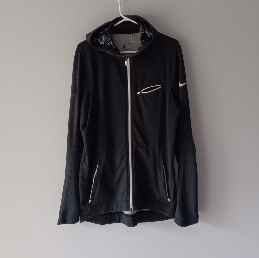 Nike Kevin Durant Dri-Fit Full Zip Lightweight Hooded Jacket Black Medium Men's